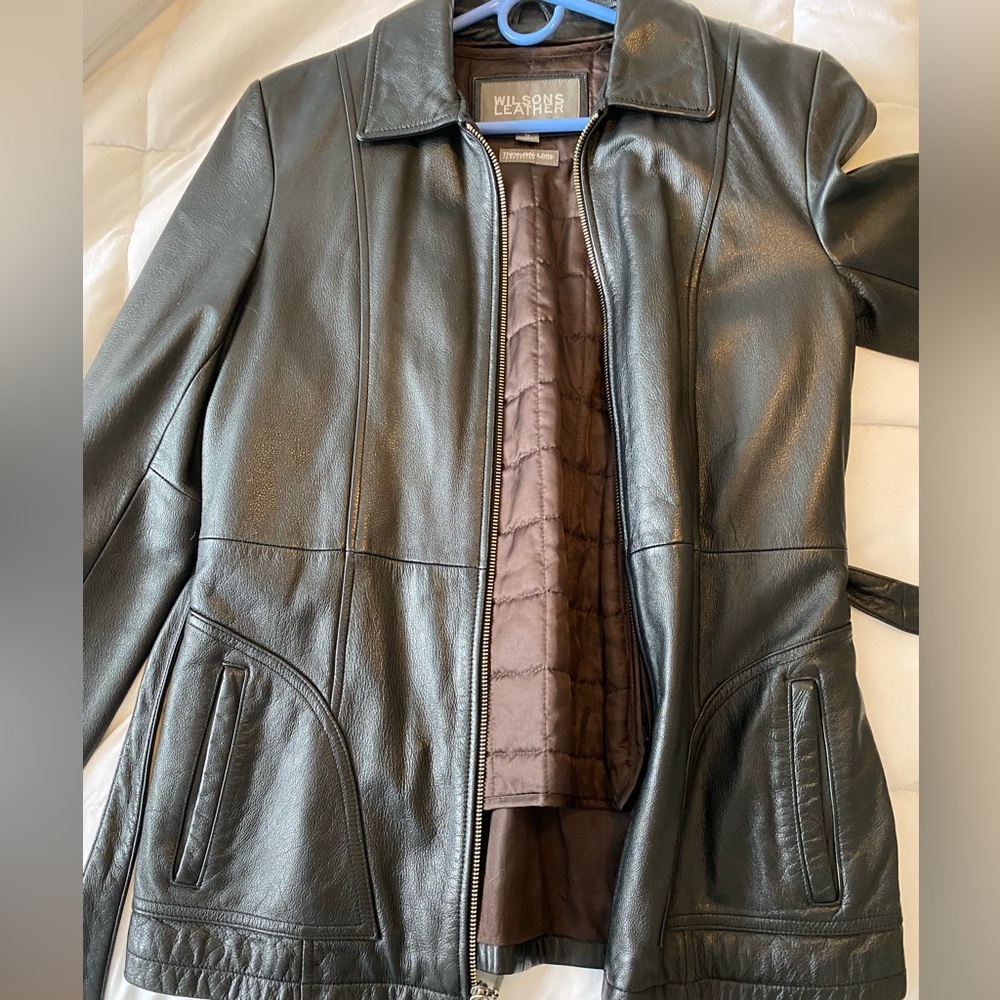 VINTAGE LEATHER COAT - Picture 2 of 4